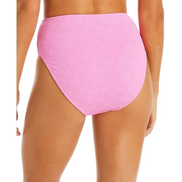Jessica Simpson Womens Sweet Daisy High Waist Swim Bottom Separates Pink M - Picture 2 of 2